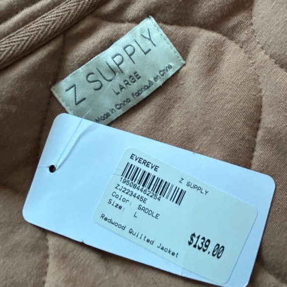 Z Supply Quilted Jacket in Saddle - Picture 6 of 7